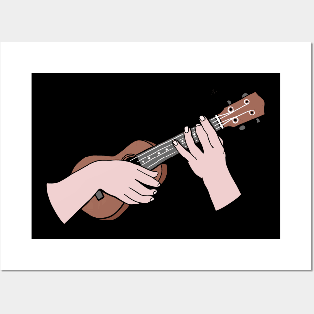 Ukulele Hands Wall Art by isstgeschichte